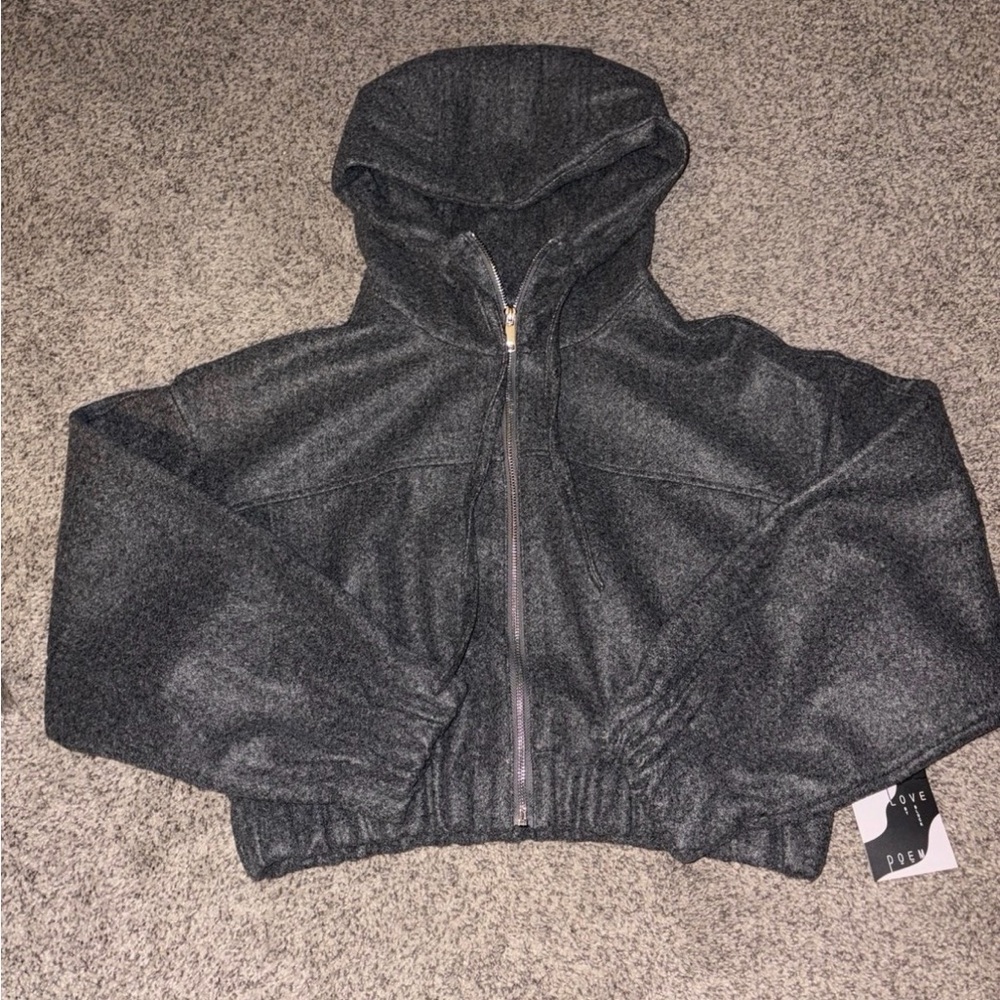 NWT- Women's Grey Hooded Jacket